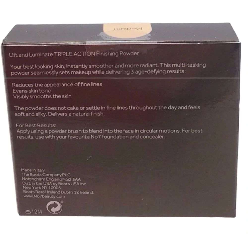No. 7 Lift & Luminate Triple Action Finishing Powder, (Medium) (NWT)
